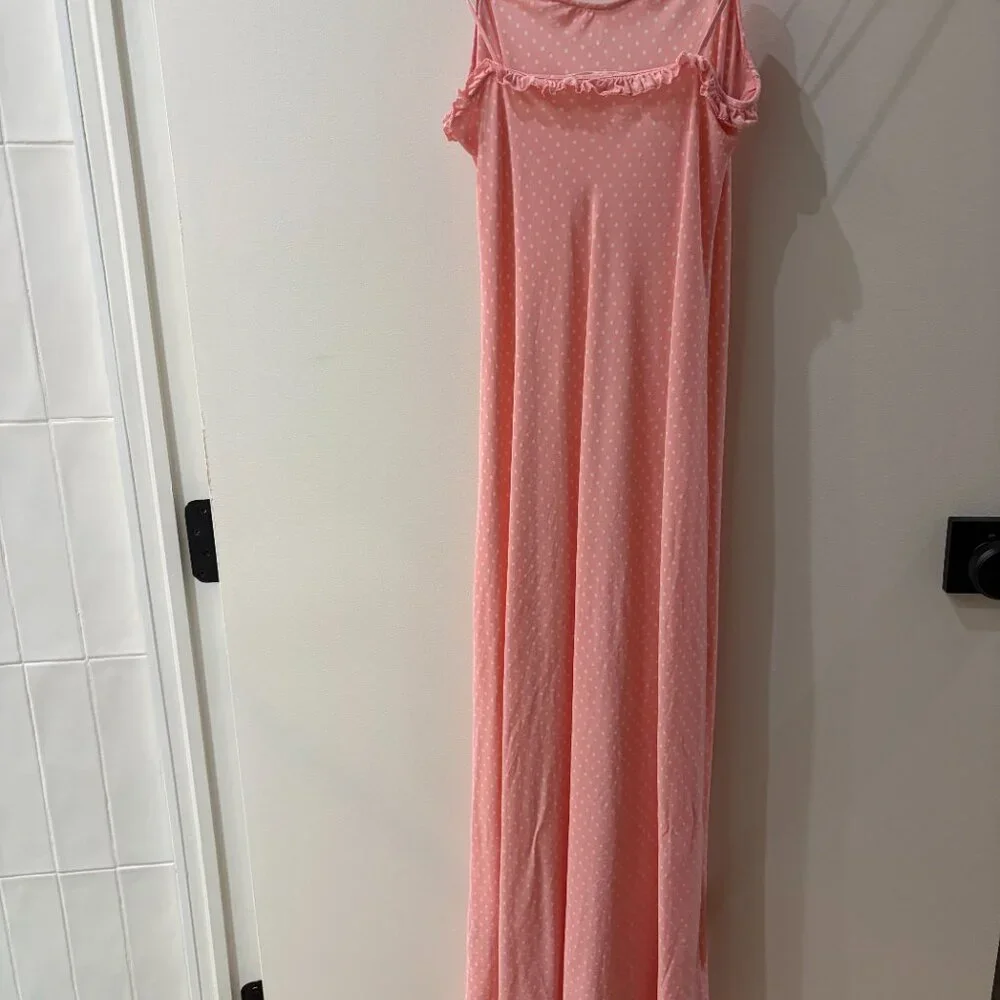 Doen Calsi Dress, Pink and white polka dot, Size XS - Picture 2 of 7